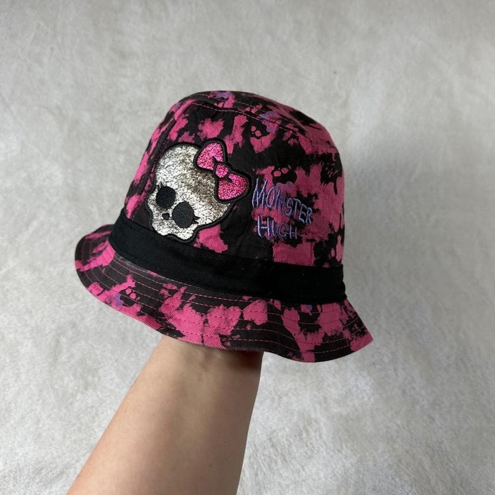 Mattel Monster High 2014 pink skull‎ bucket hat y2k mcbling fairy boho